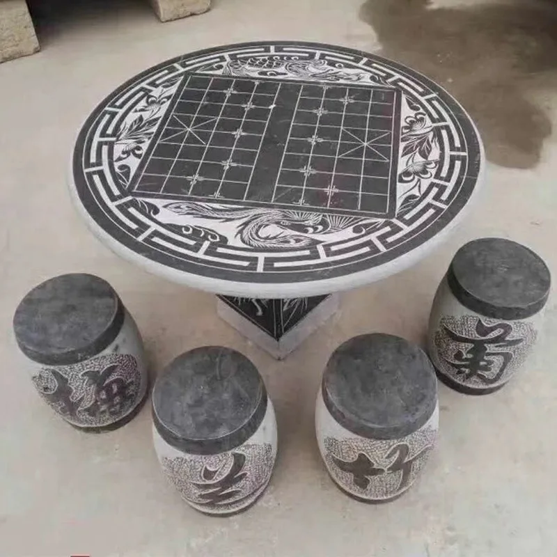 قالب طاولة أسمنتي نموذج مقعد حديقة الفناء الخارجي محلي الصنع #4