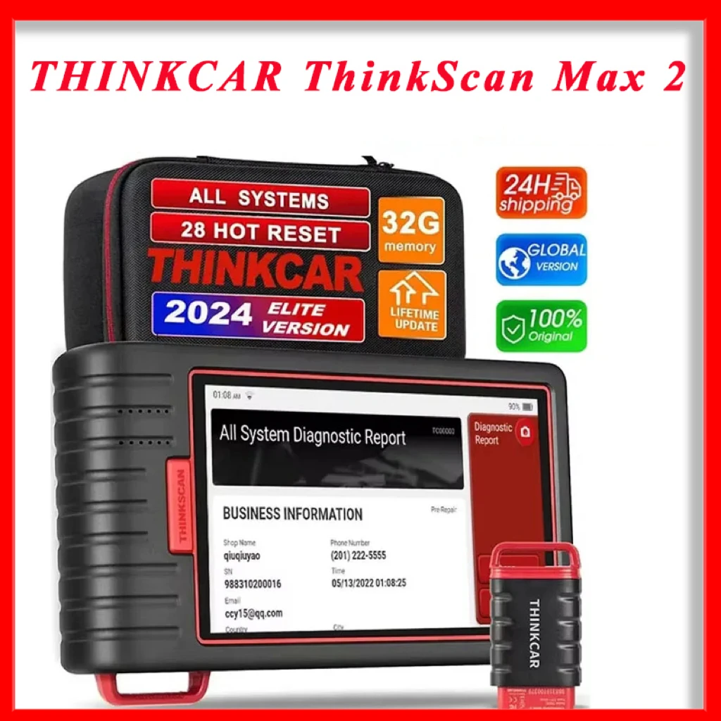 

Original Thinkcar ThinkScan Max 2 Full System 12V Car Diagnostic Tool OBD2 Code Reader Vehicle Diagnostic Scanner