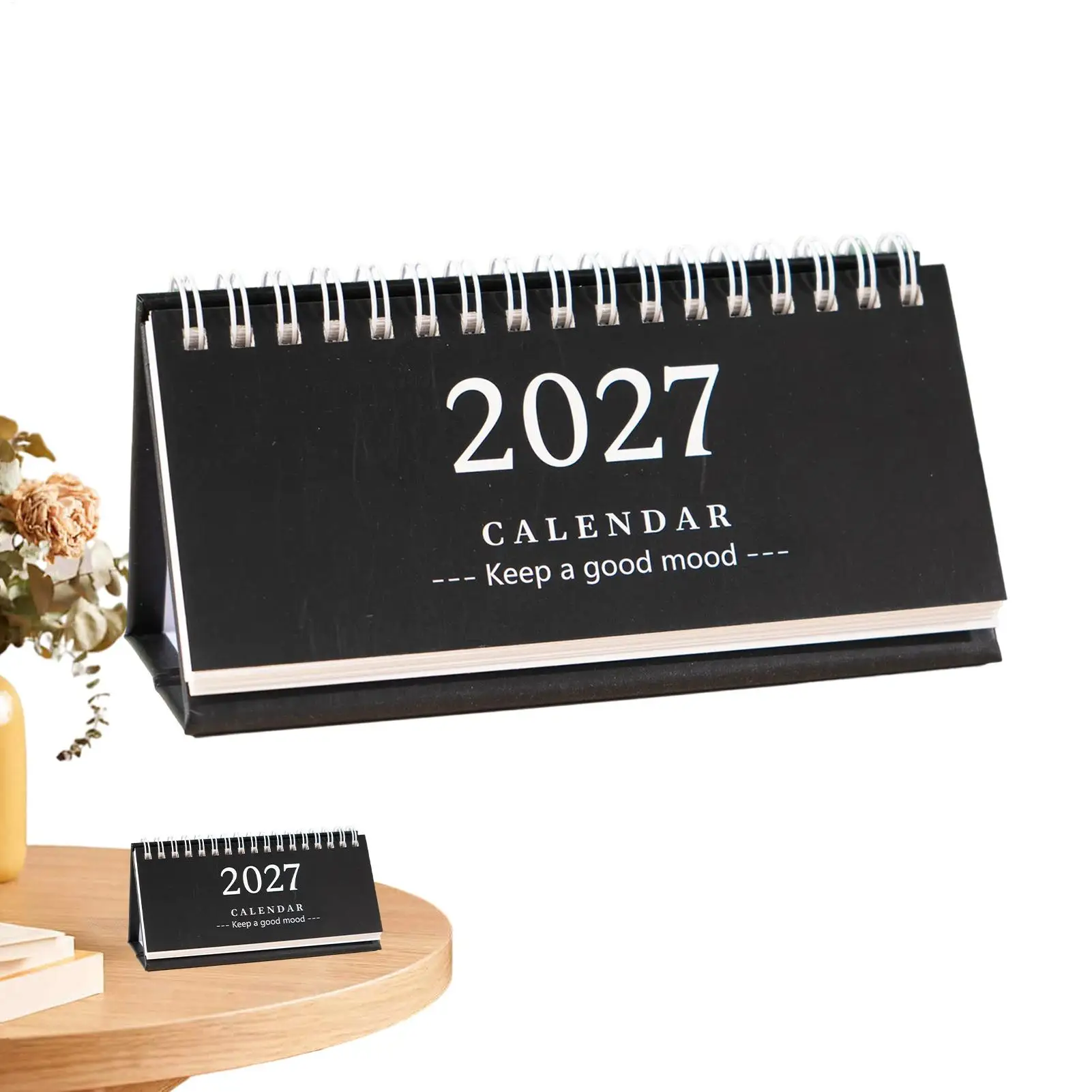 Desk Calendars Spiral Binding Standing 2027 Agenda Planner Small Desk Calendar for School Teacher Student College Classroom