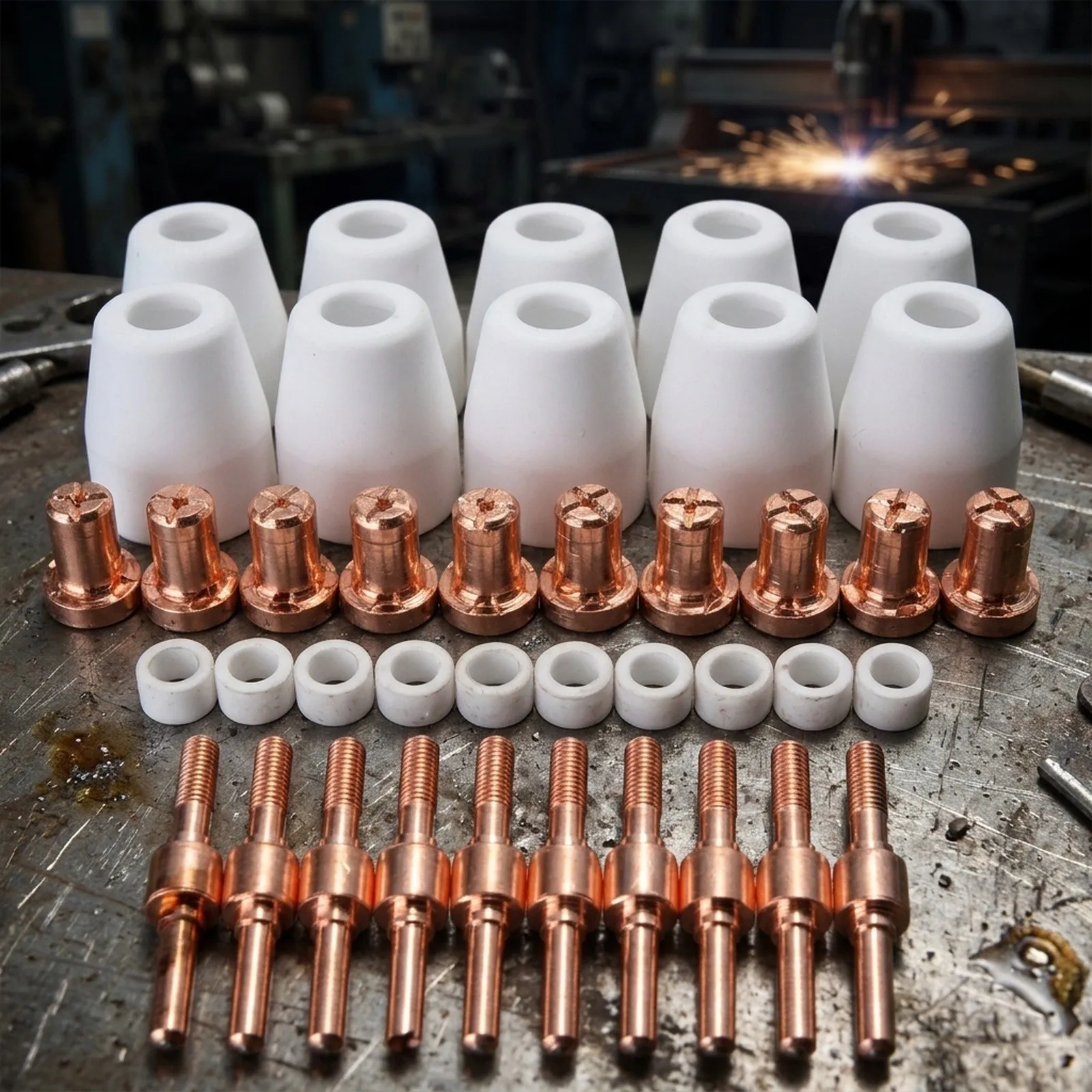 Parts Plasma Consumables Tip Torch Extender PT-31 LG-40 for PT-31 LG-40 LGK-40 Torch CUT-40 50 40pcs CUT-40 50
