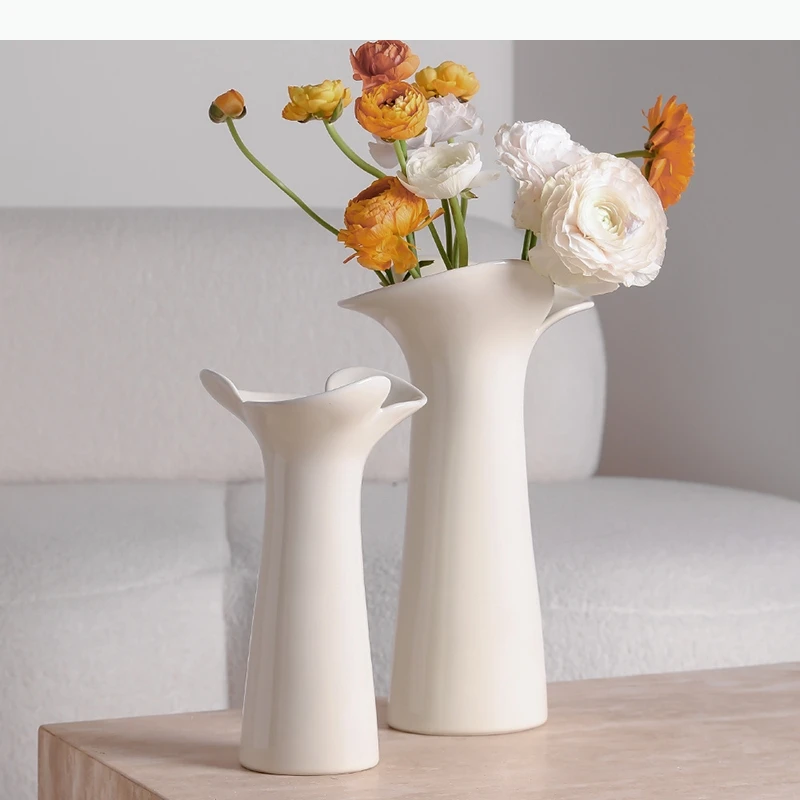 Nordic Ceramic Vase Hydroponic Flower Vase Flower Arrangement Vase Decorative Flower Ware Desk Ornaments Home Decor