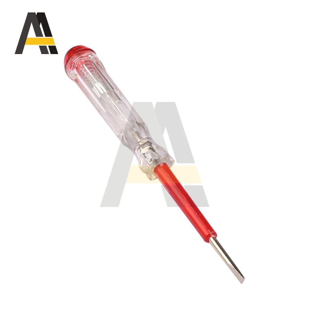 Pluma de prueba de 100-500V, destornillador plano portátil, herramienta eléctrica, herramienta manual, probador de voltaje LED, pluma de prueba de circuito multiusos sin contacto