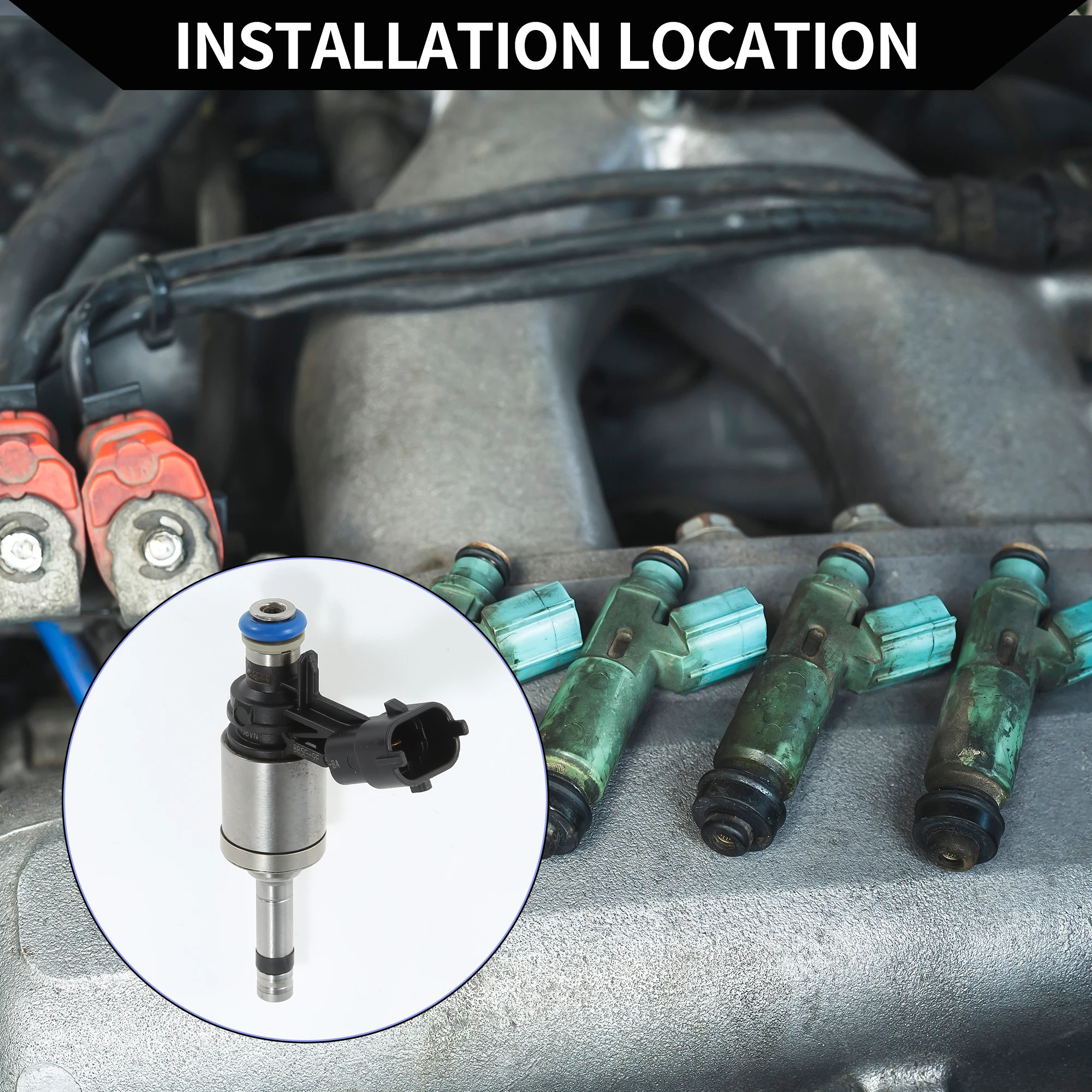 

UXCELL No LR024998 Топливная форсунка для Land Rover Discovery Sport 15-17 2,0 л, черная, 1 шт.