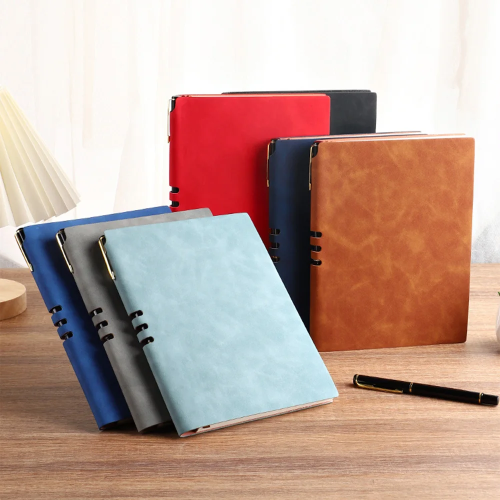 A5 Journal Notebook 200 Pages Retro Planner Business Notepad Soft Leather Cover Diary Notepad Office School Supplies Stationery