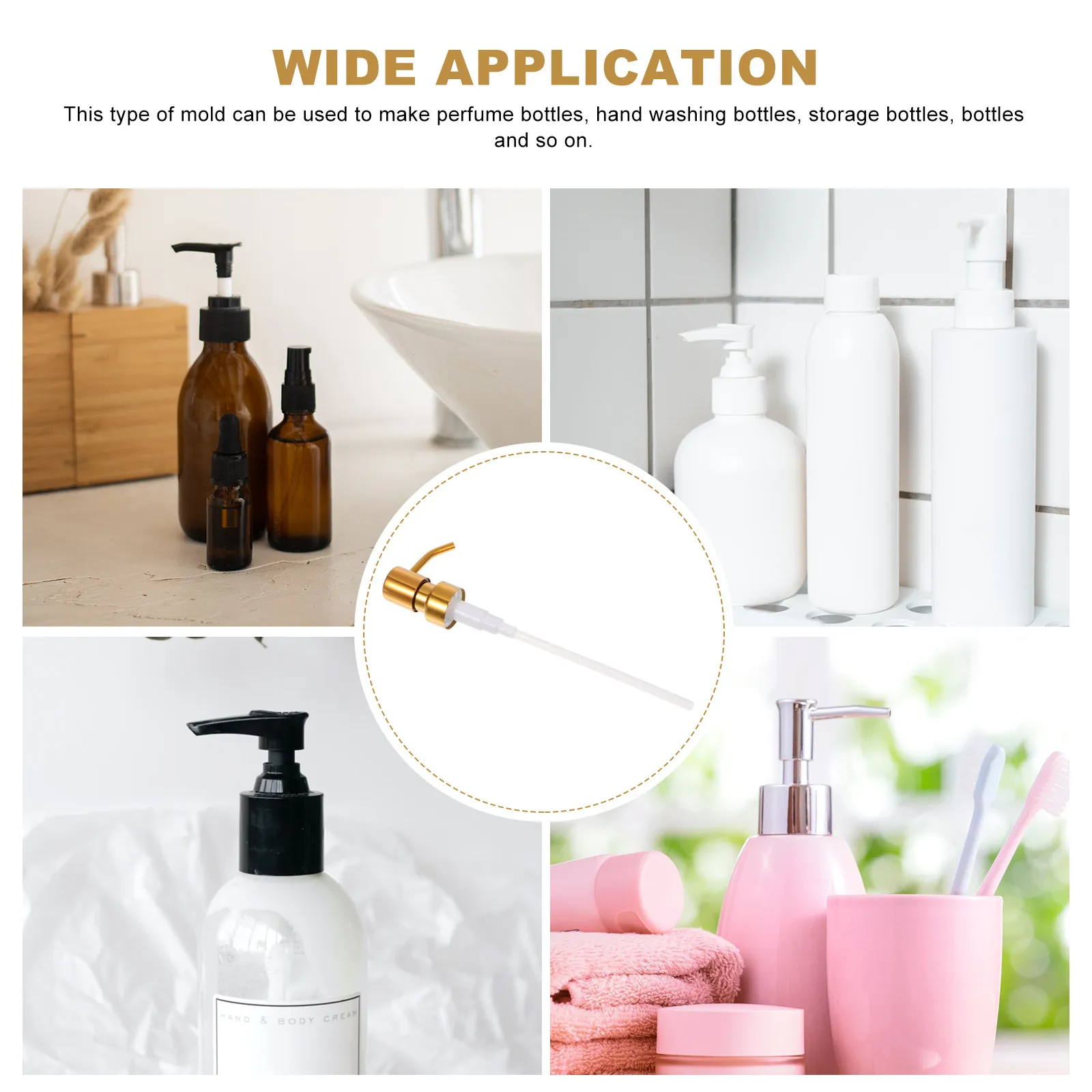 

2 шт. гальванизированные насосные головки для дозаторов лосьона с плавной работой, для бутылок с мылом, аксессуары для ванной комнаты, многоразовые