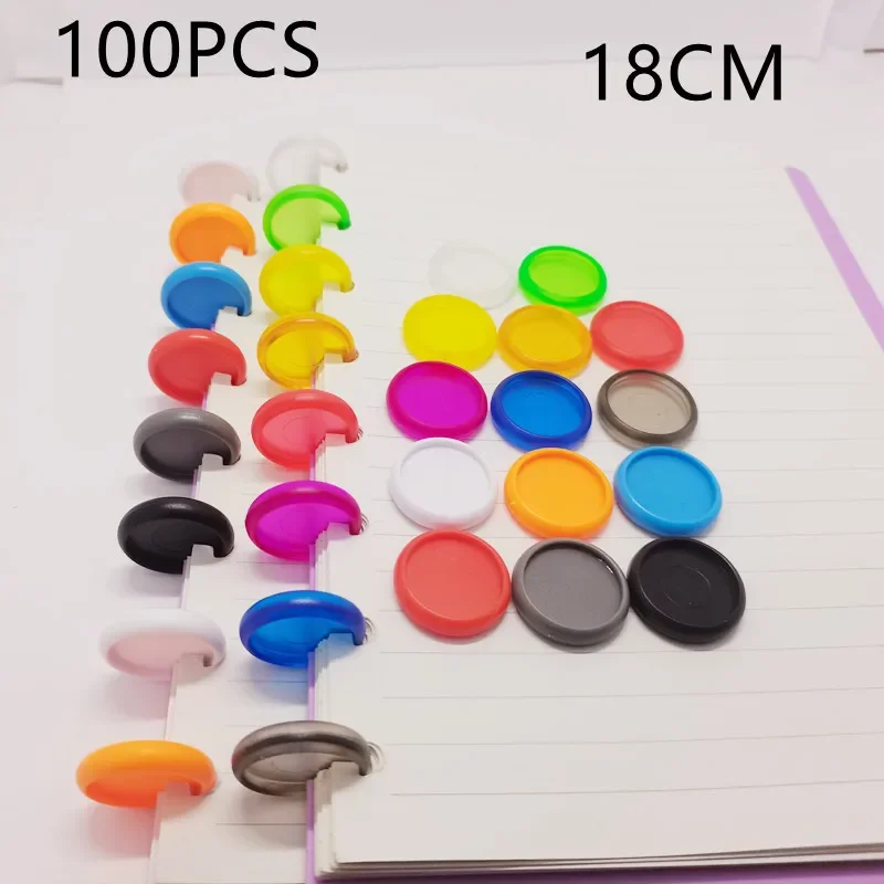 100PCS18MM loose-leaf mushroom hole binding ring, solid plastic binding button notebook binding CD.