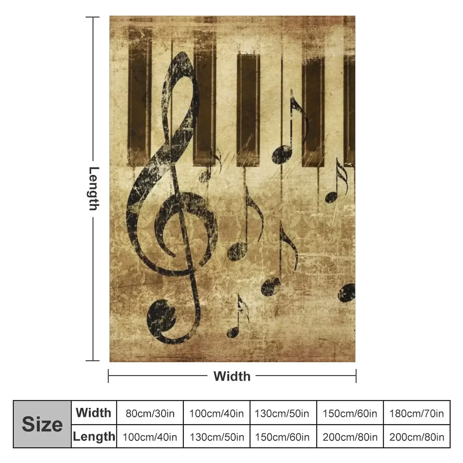 Music notes and piano keys Throw Blanket Luxury Designer Comforter Loose decorative Flannels Stuffeds Blankets