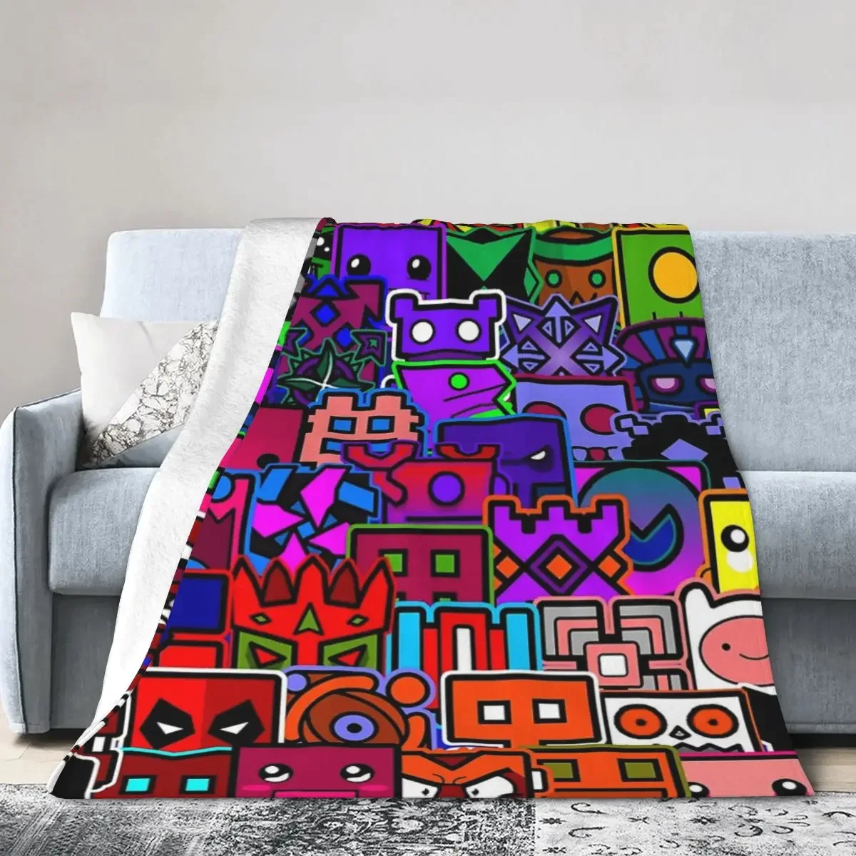 

Geometry Blankets Soft Warm Flannel Throw Blanket Bedding for Bed Living room Picnic Travel Home Sofa