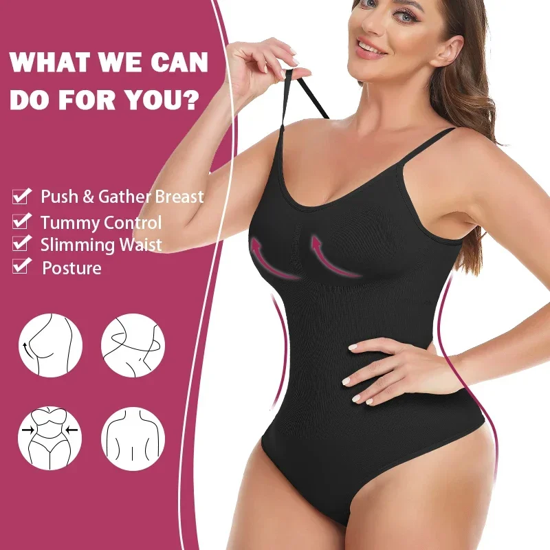 Plus Size Bodysuit Plump Woman Tummy Control Shapewear Bottoming Shirt Oversized Ladies Tight Jumpsuit for Obese Females