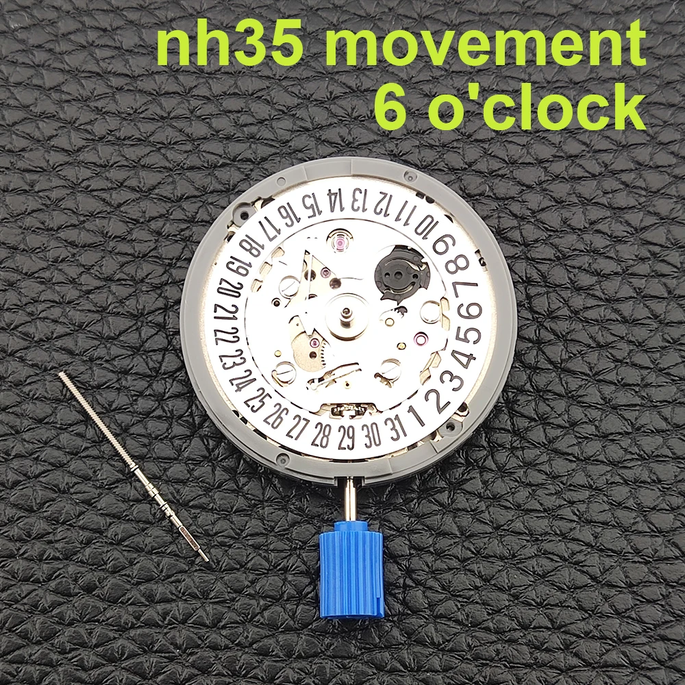 

nh35 Movement Watch Movement 6 o'clock Original Japanese NH35 Mechanical Movement Single White Calendar Watch Accessories