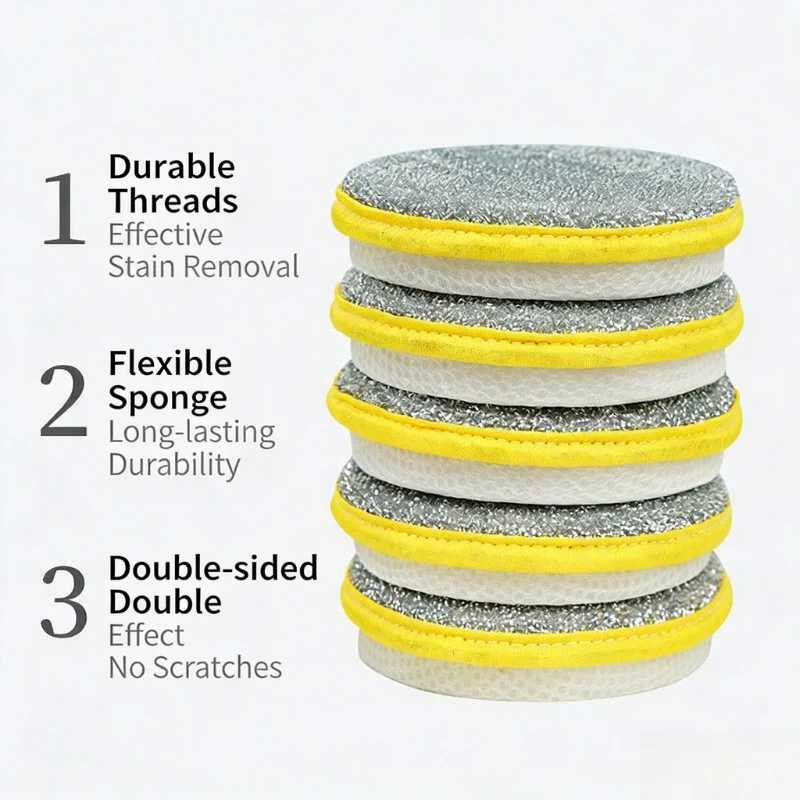 10/20/50PCS Double Side Dishwashing Sponge Dish Washing Brush Pan Pot Dish Wash Sponges Household Cleaning Reusable Kitchen Tool view 2