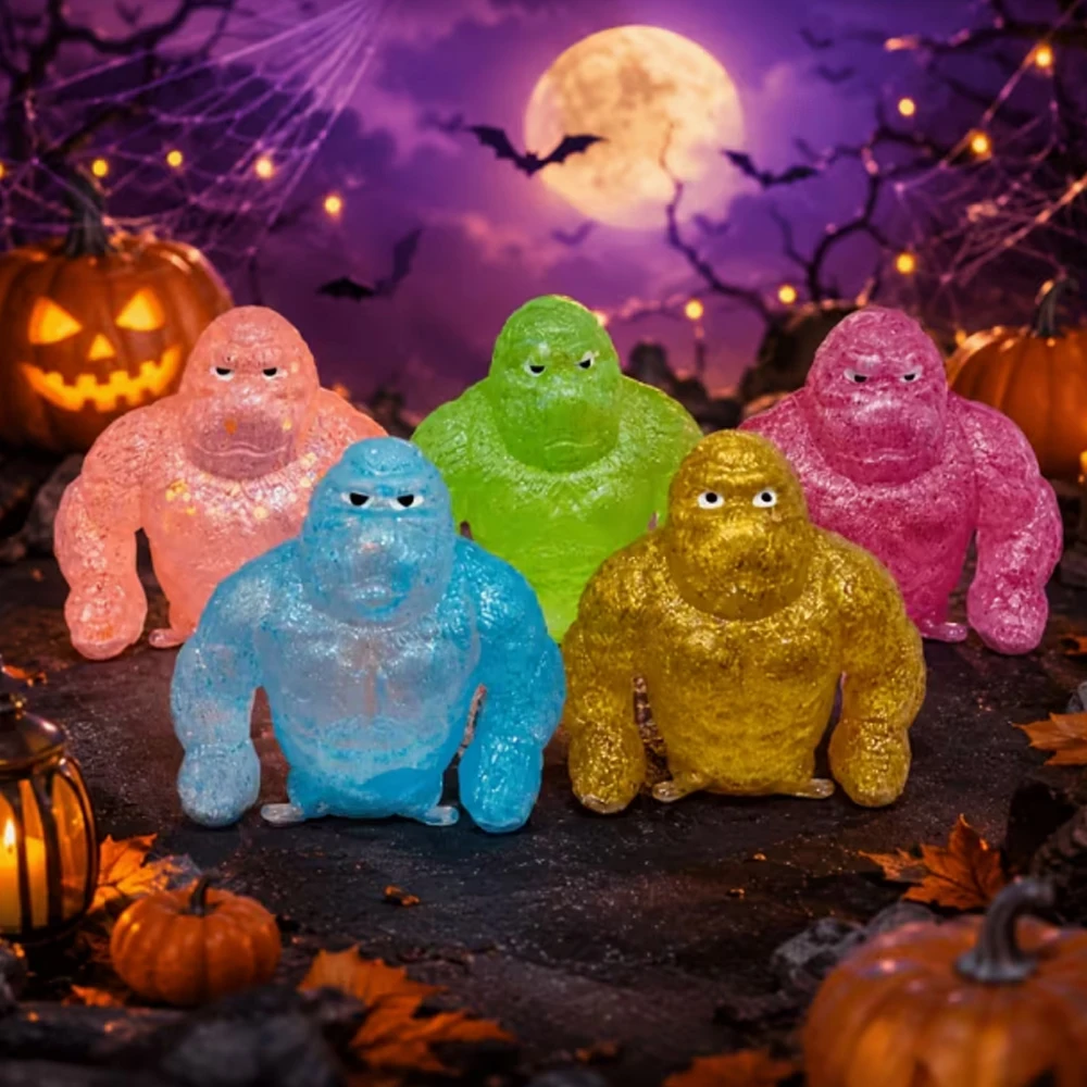 Colorful Gorilla Ball Anti Stress Toys Kids Squishy Toys Squeeze Relief Anti-stress Kids Funny Things Prank Jokes For Adults Gif