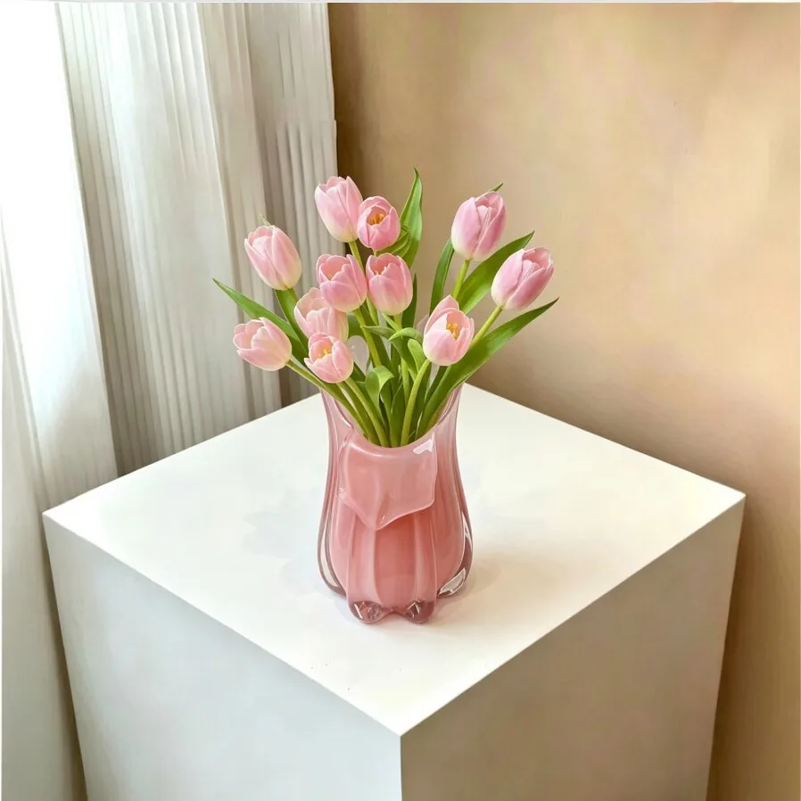 

HP ins wind glazed vase living room flower arrangement ornament high-end home decoration