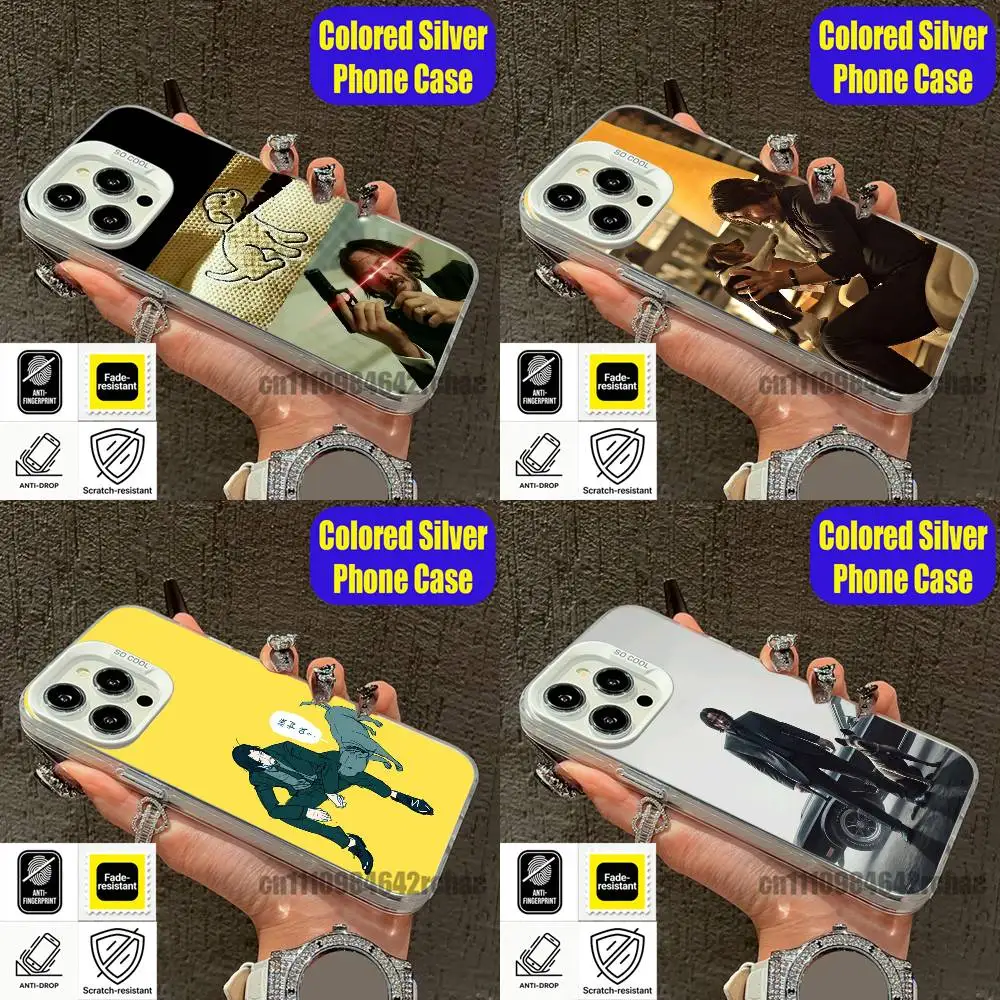 

For John Wick Dont provoke his dog Phone Case iPhone 14,16,12,15,13,17,11,E,Pro,Max,Plus,Air,Mini Custom Color Silver Shell