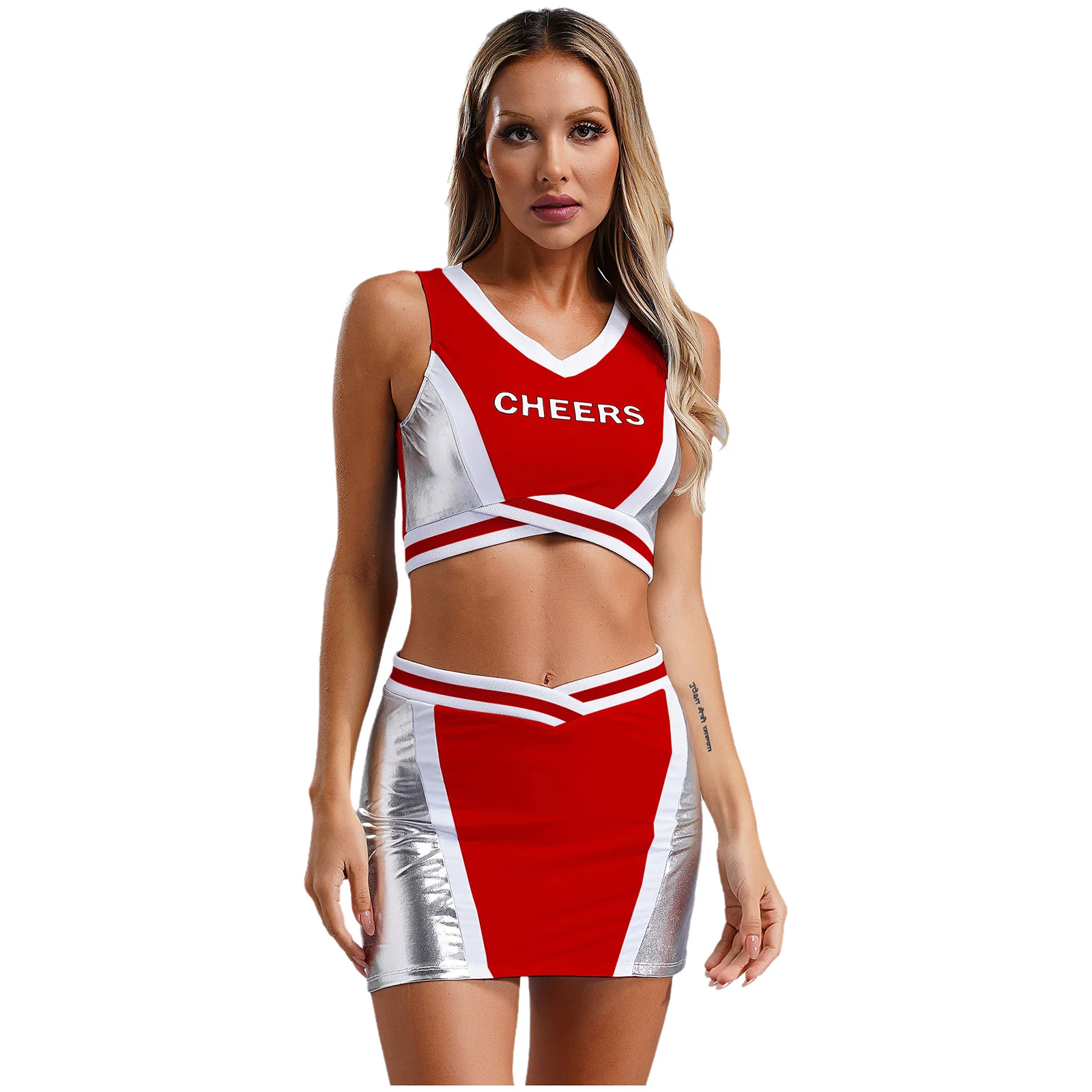 Uniforme de pom-pom girl getic Millenium pour femmes, robe de danse pom-pom girl, jeu de balle, course automobile, compétition sportive, réunion, lycée, américains