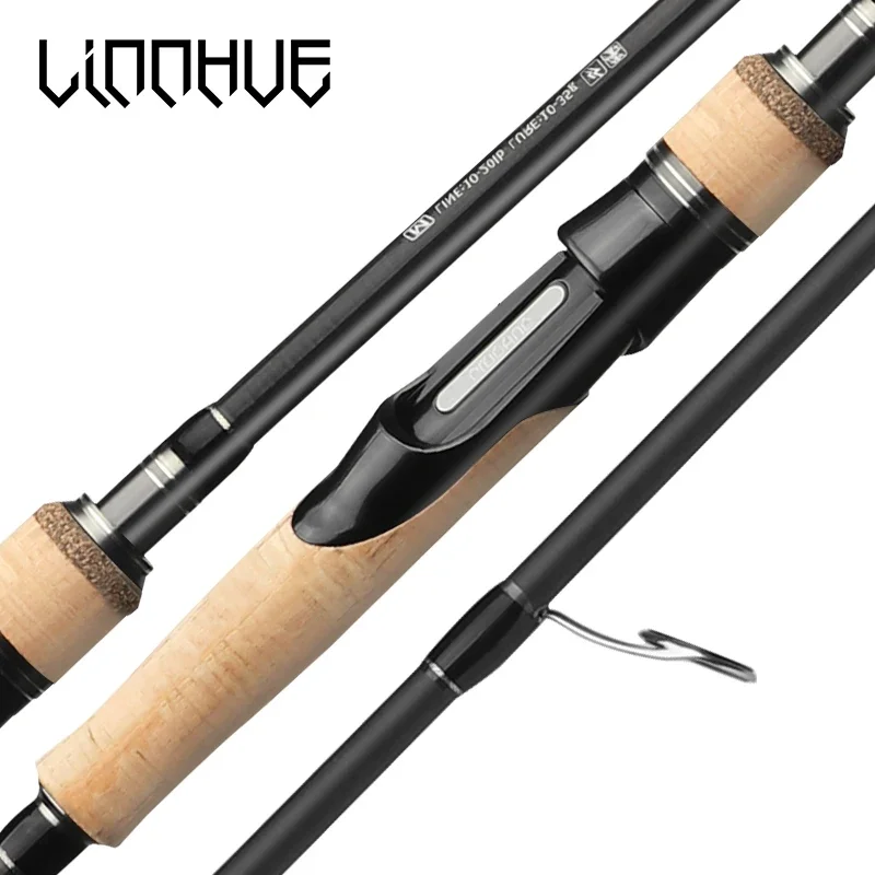 LINNHUE Fishing Rod 1.68m 1.8M 2.1M 2.4m Carbon Fiber Spinning Baitcasting Casting Gift Rod Cover