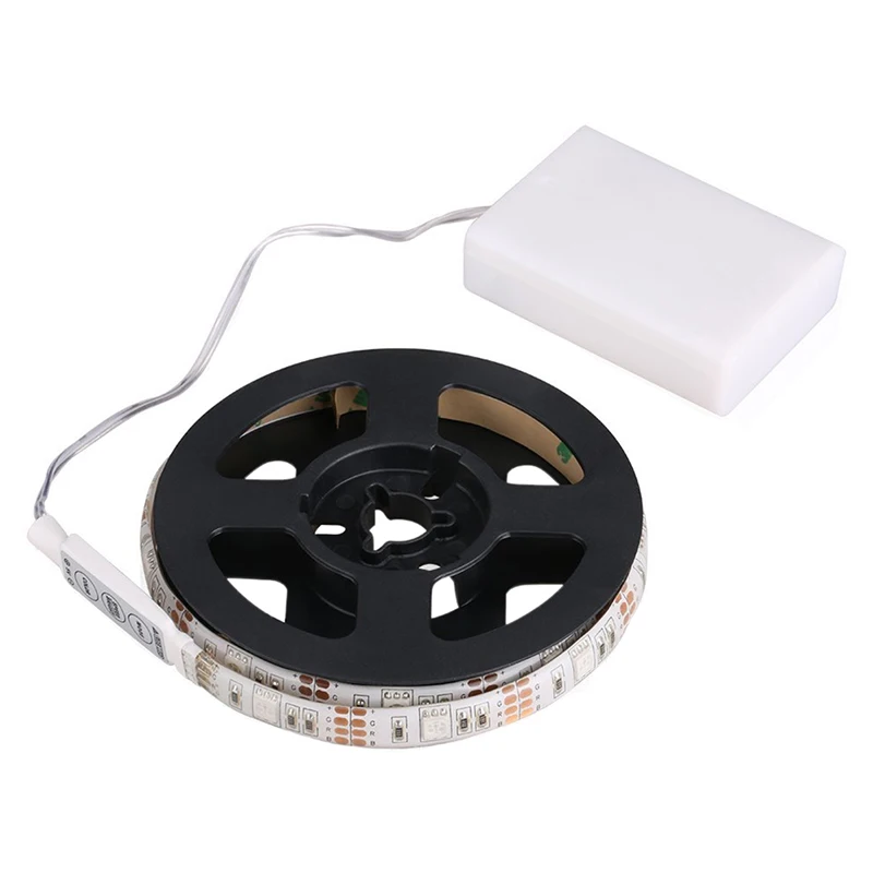 ABKJ-RGB Flexible LED Light Strip Waterproof IP65 15Leds DC5V With Controller Battery-Powered, LED Tape, Light Strips For TV Cab