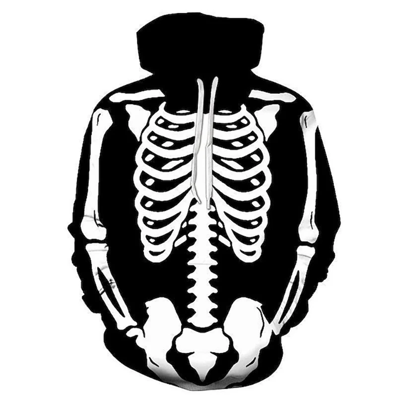 

New Funny Skull Hoodies Boys Girls Children 3D Print Spoof Skeleton Sweatshirt Funny Sportswear Casual Men Women Cool Hoodie Top