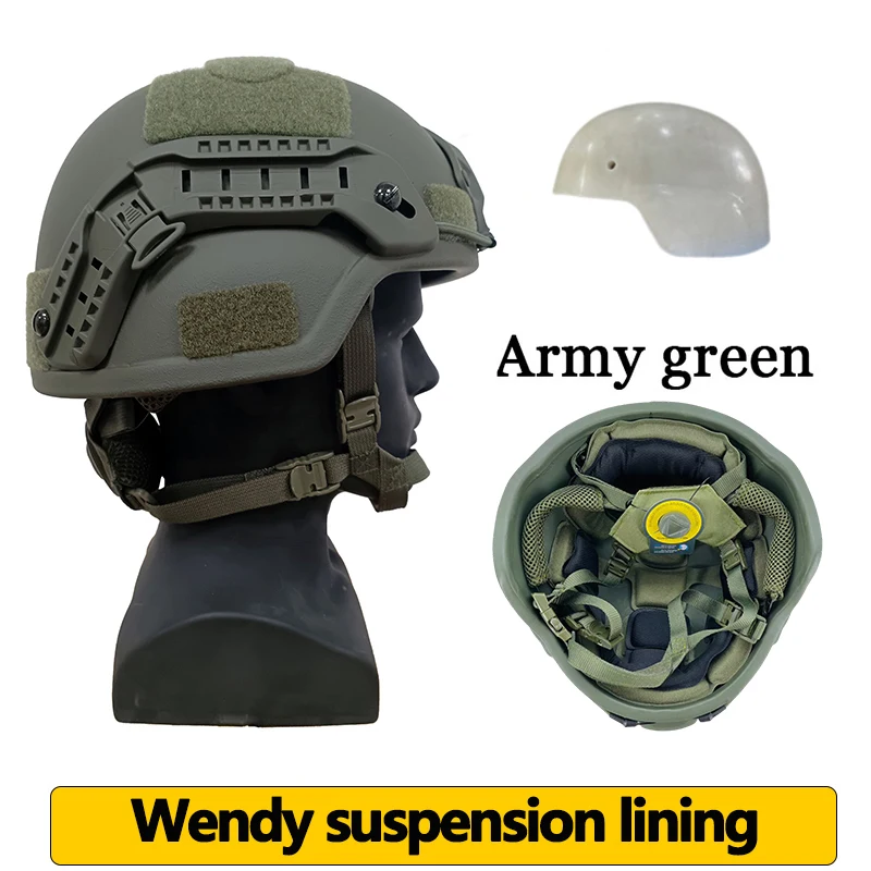 NIJ IIIA Niveau 3 ACH Mich Tactische militaire gevechtsballistische UHMW-PE ballistische helm