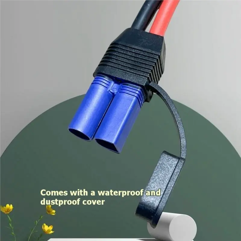 M11K-EC5 Male Female Plug Connection Cable 1M Motorcycle Emergency Start Wire EC5 To O-Type Terminal High-Power 10AWG Line