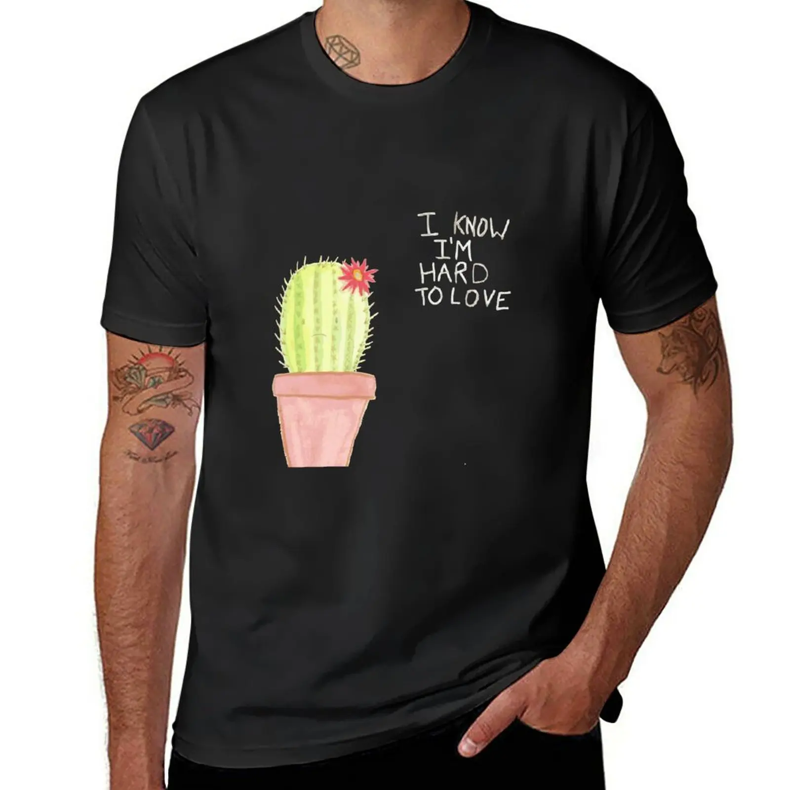 

Sad Cactus T-Shirt heavyweights summer top animal prinfor boys hippie clothes oversized t shirts for men