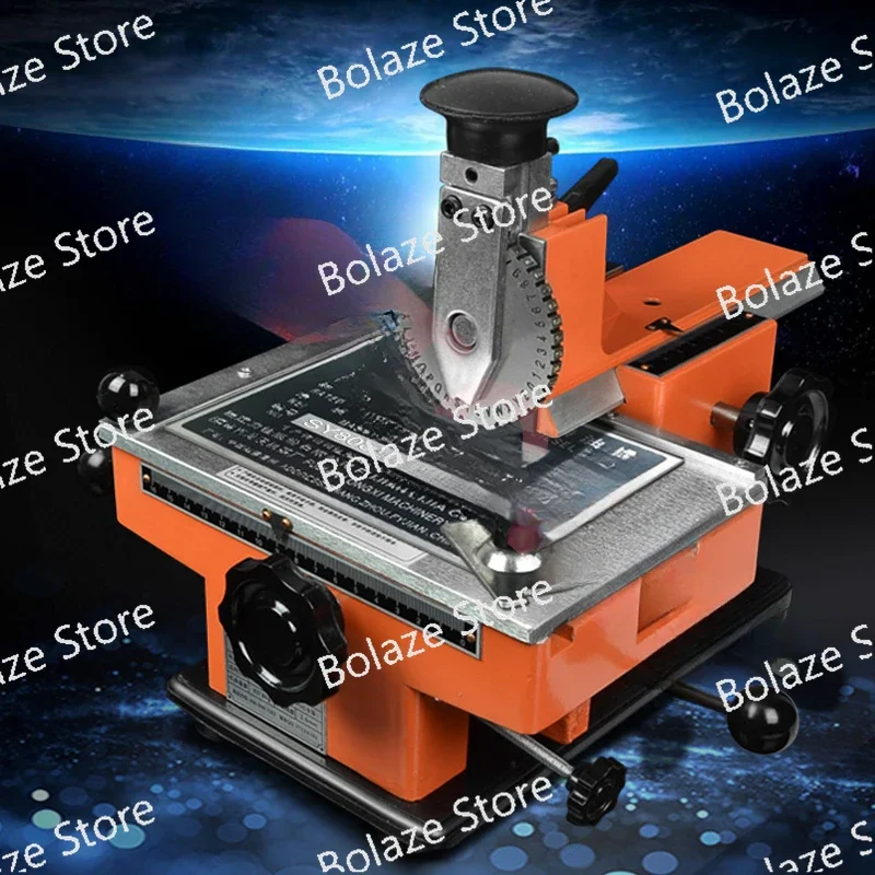 Small Desktop Semi Automatic Metal Name Plate Engraving Machines Nameplate Marking Machine