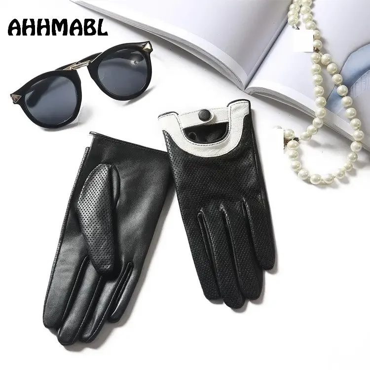 High Quality Elegant Women Leather Gloves Genuine Lambskin Leather Short Design Spring Winter Hot Trendy Female Glove G576