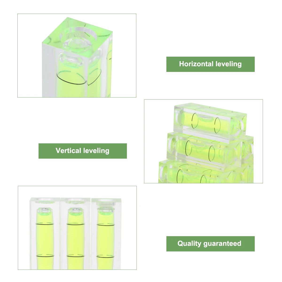 10pcs Mini Leveling Ruler Vials Spirit Bubble Precision Bar Strip Line Wood Tools Furniture Placement Carpentry Measuring