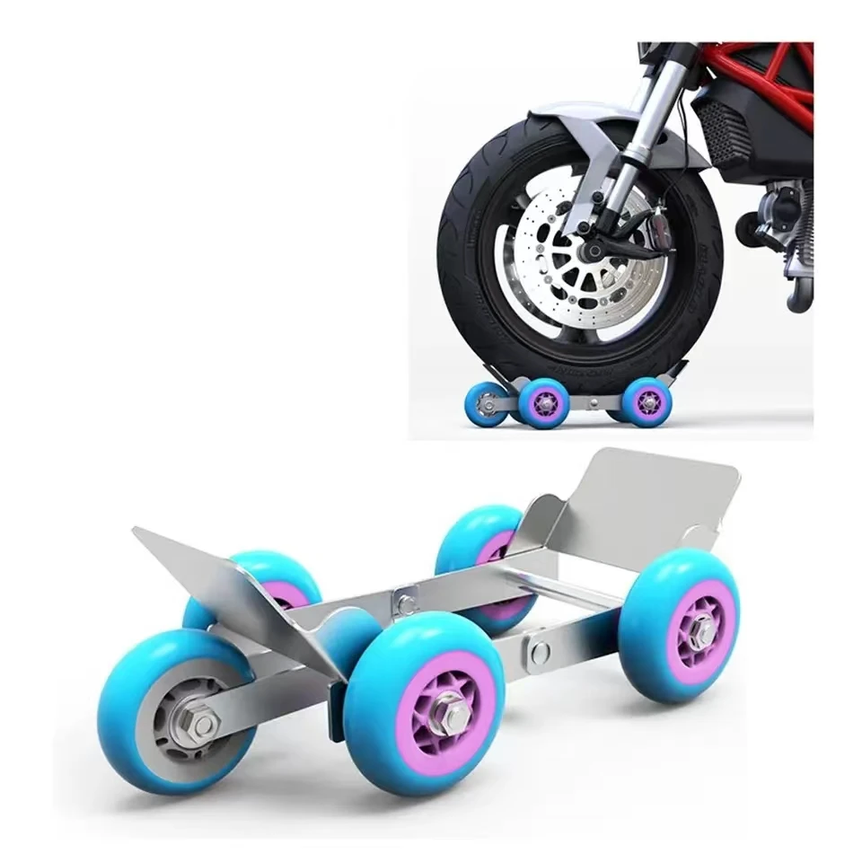 Electric Vehicle Emergency Trailer Tire Pusher Tire Skates Motorcycle Scooter Tire Dolly With 5 Wheels Flat Tire Emergency Tool