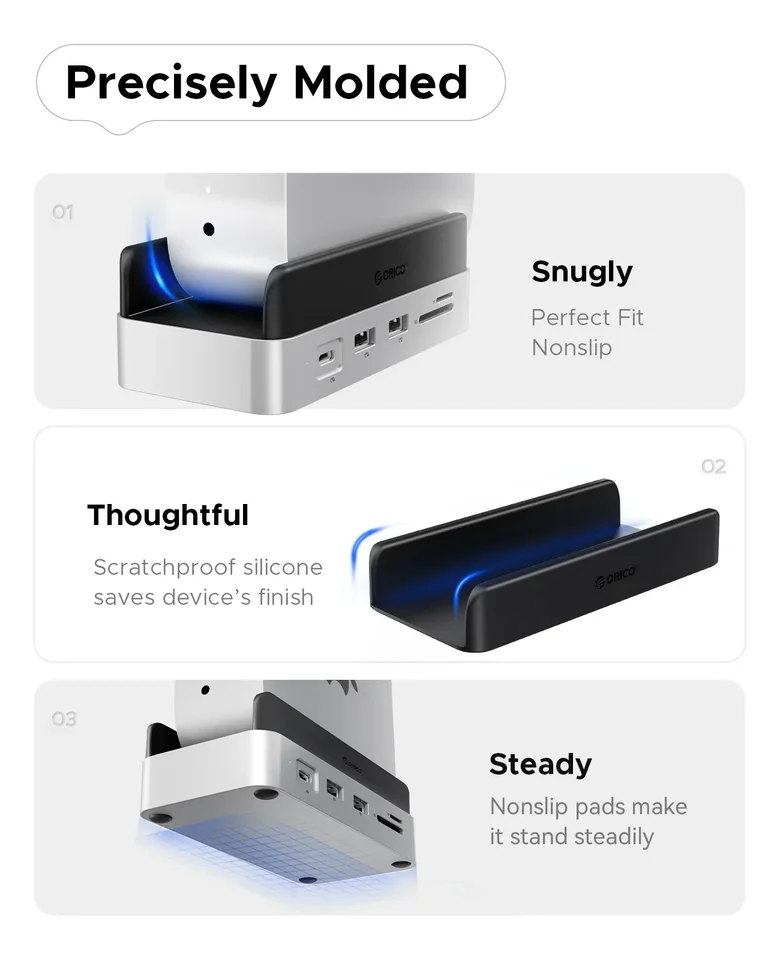 ORICO MiniDock Storage Expansion Dock for Mac Mini M4&M4 Pro Stand