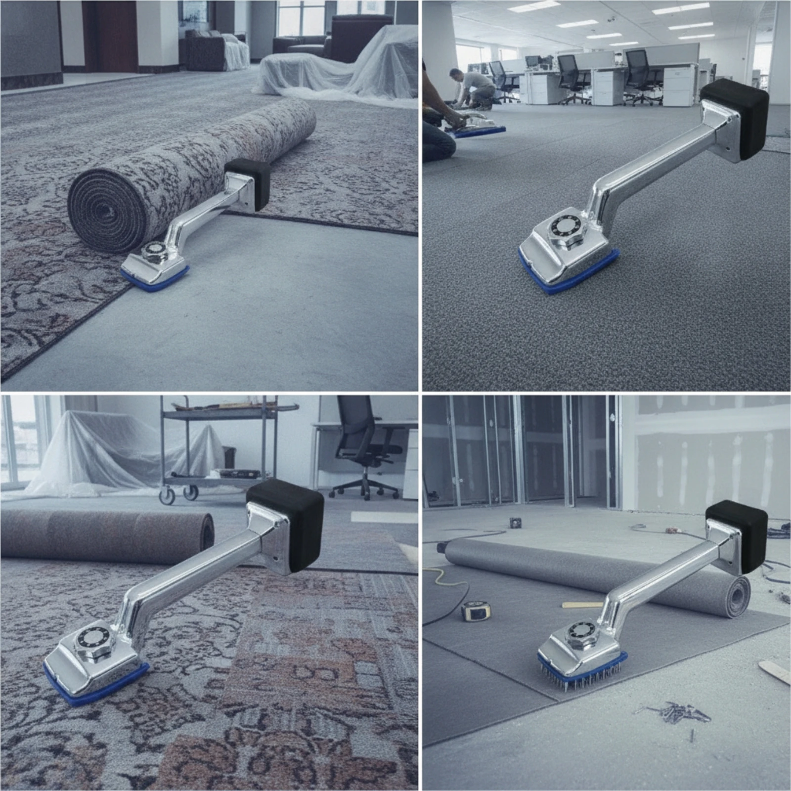 Carpet Kicker with Adjustable Dial Accurate Carpet Knee Kicker Tool Non-Slip Ergonomic for Flooring Contractors