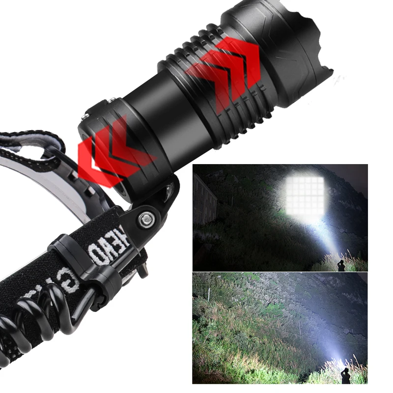 36-core XHP360 Led Headlamp Super Bright Zoomable Powerbank Headlight USB Rechargeable 18650 Battery Head Flashlight Lamp image 3