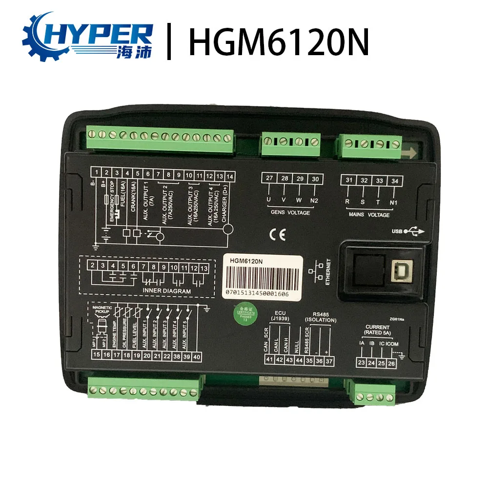 Smartgen Original HGM6120N Auto Start Generator Controller AMF Control Module Panel Diesel Genset Parts Optional Monitor System