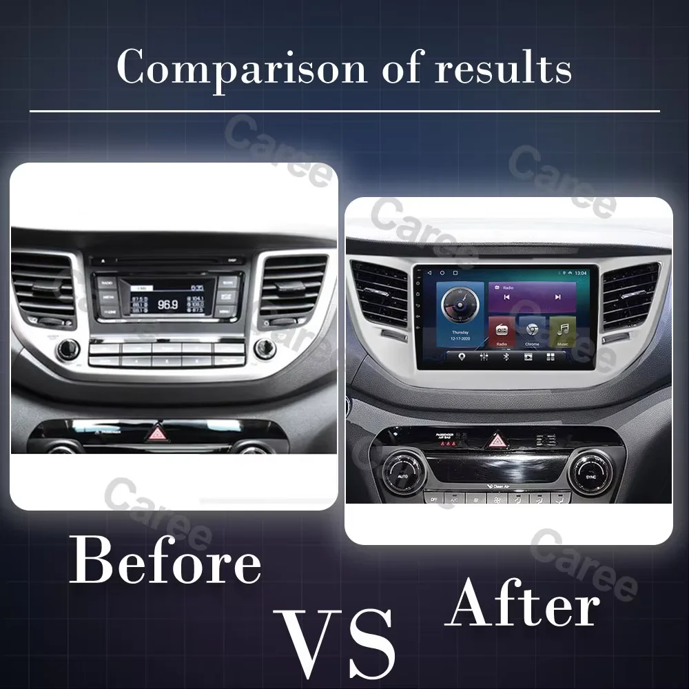 أندرويد 15 Carplay راديو السيارة لشركة هيونداي توكسون IX35 3 2015 2016 2017 2018 الوسائط المتعددة مشغل فيديو الملاحة نظام تحديد المواقع رئيس وحدة WIFI