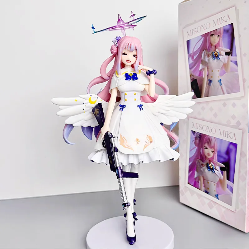 New Arrival Blue Archive Anime Figure Misono Mika Figurine Pvc Gk Cute Statue Model Doll Desk Decoration Toys Kids Birthday Gift