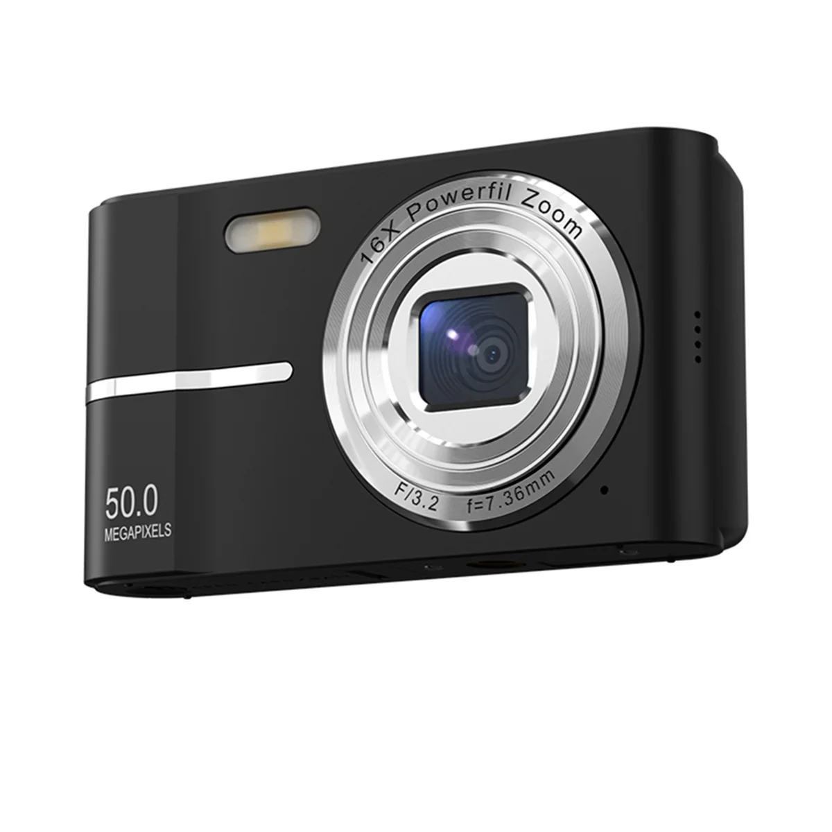 2.4 Inch Retro Digital Camera 4K HD Small Portable CMOS Mini Camera 50MP 16x Zoom Video Recorder Camera Black