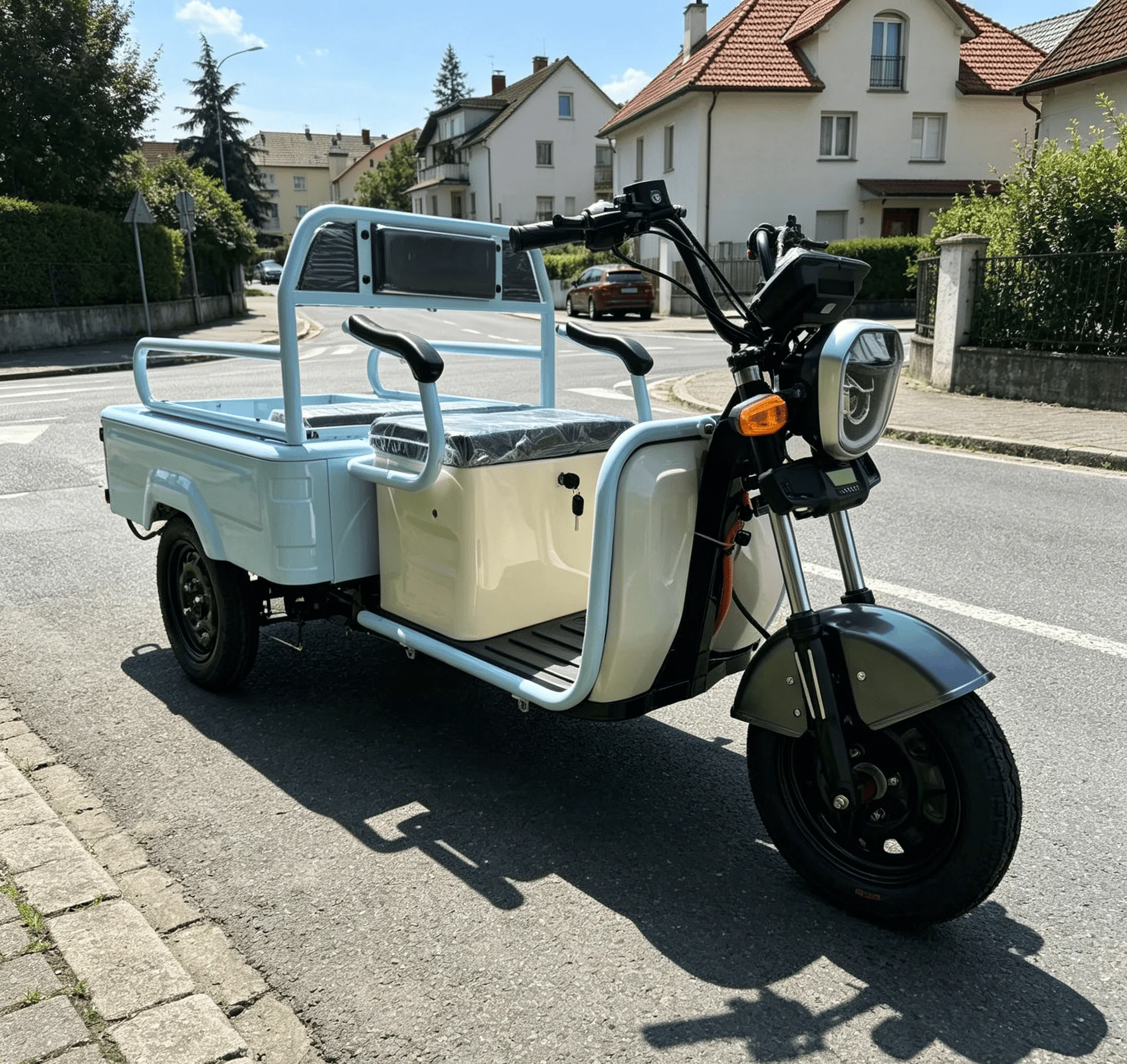 Foldable Mini Three-Passenger EEC Certified  60V Cargo Tricycle 2000W 45km/h Hot Selling Model