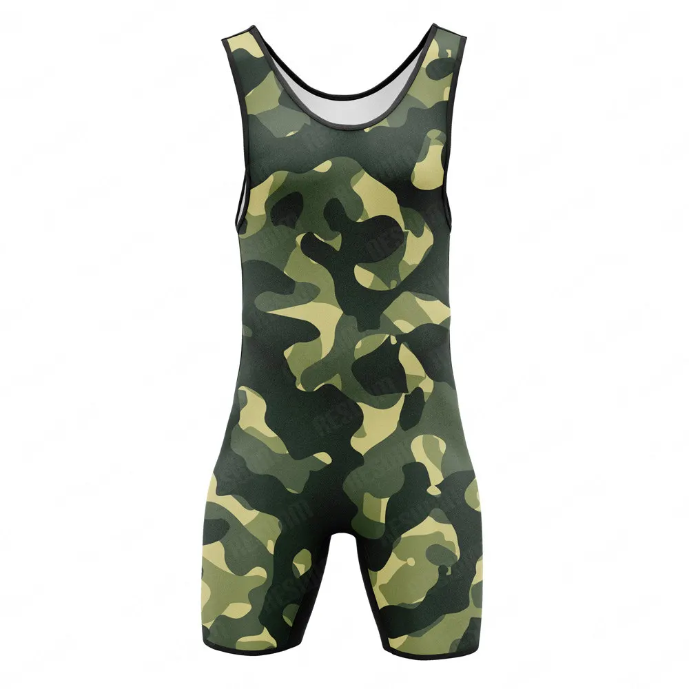 

Камуфляжный борцовский комбинезон-трико без рукавов для фитнеса, мужской костюм для спортзала, триатлона, пауэрлифтинга