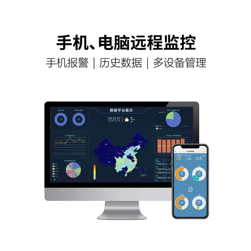 For Green Scale WiFi Display GPRS Thermometer Mobile Phone Remote Monitoring Greenhouse Wireless Thermometer Alarm