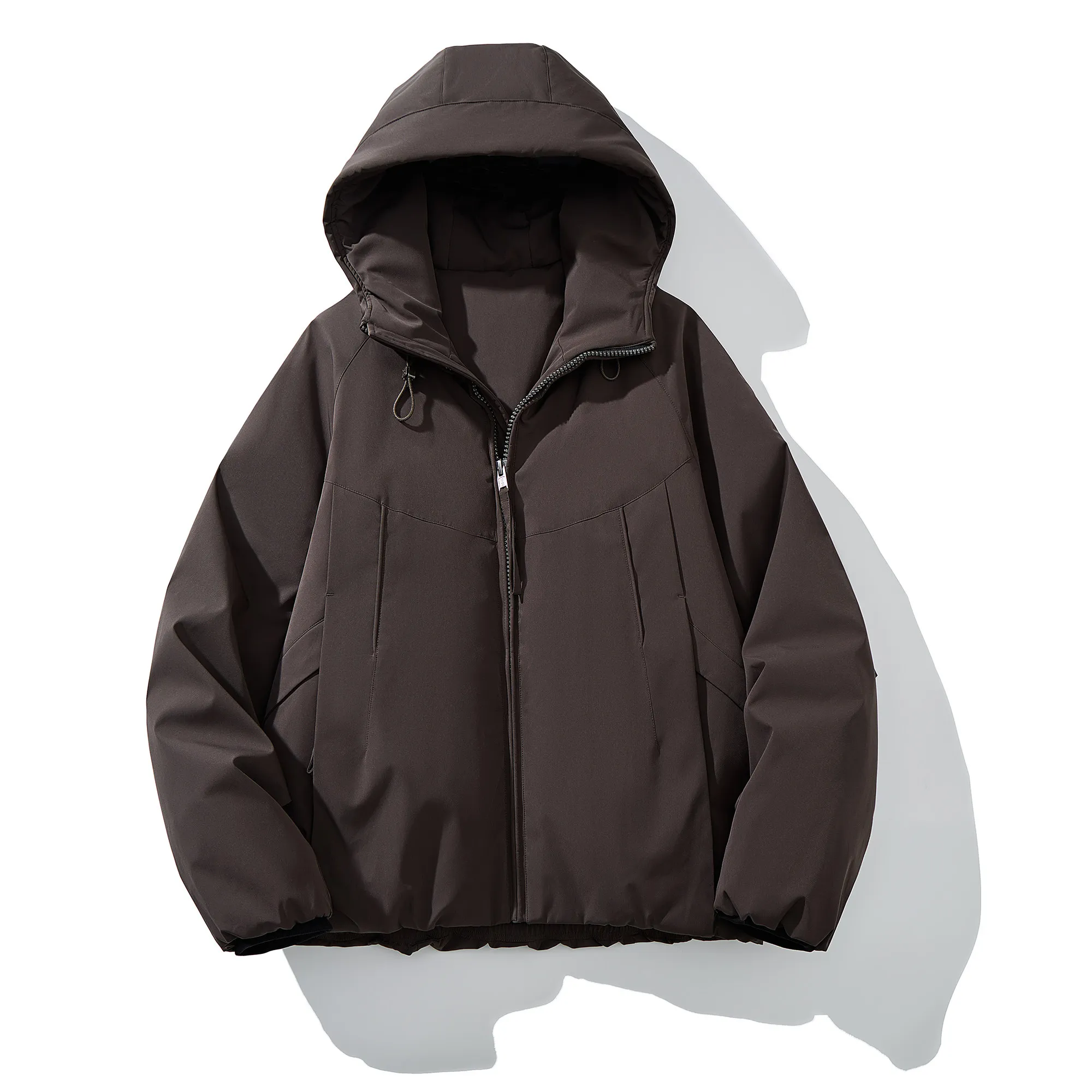 

Men's Winter Hooded down Jaet Faionable Versatile Warmth Workwear Sle Polyester Fiber High Quali Du down Filling