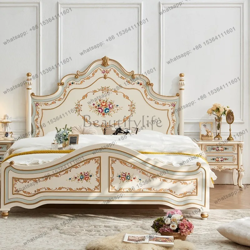 Modern Frame Bed Double King Size Bedroom Beauty European Sleeping Bed Platform Girls Letto Matrimoniale Lounge Suite Furniture
