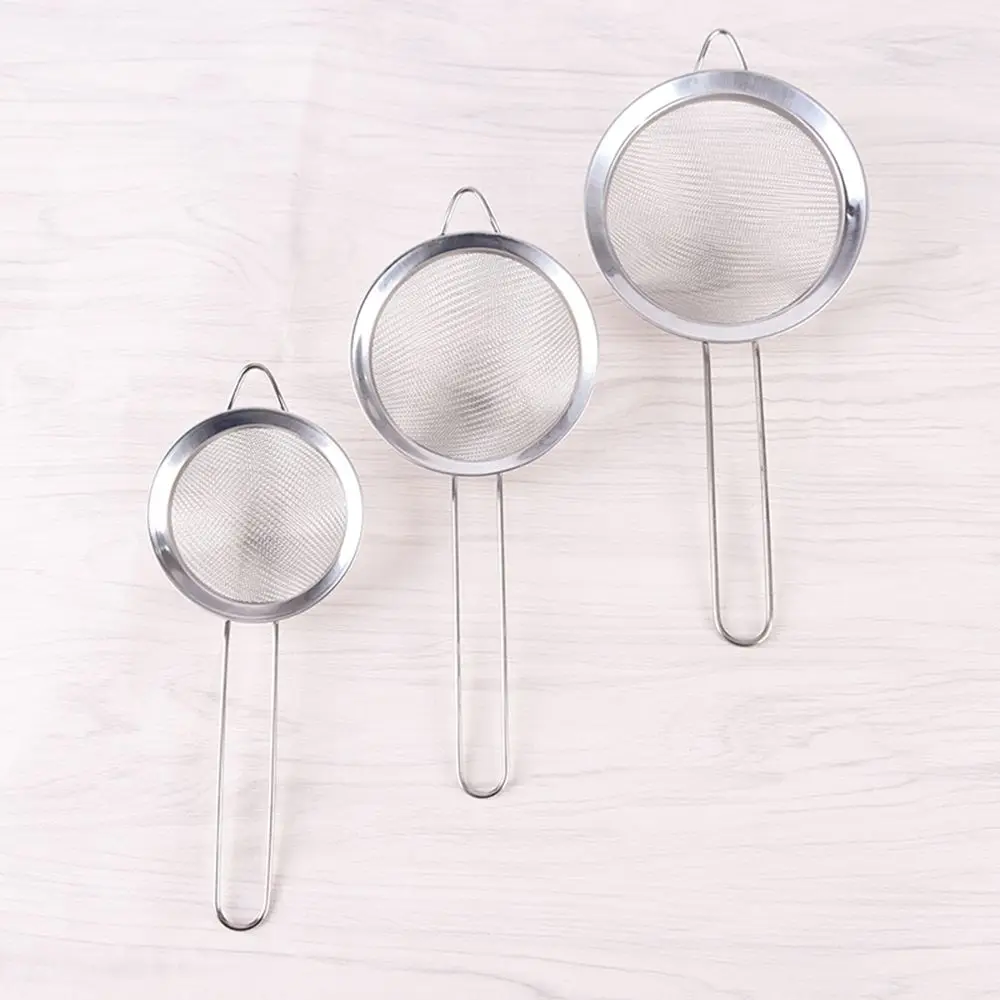 Diameter 7/8/10/12/14/16/18/20/22cm Tea Sieve Tools Stainless Steel Sifter Colander Flour Strainer Mesh