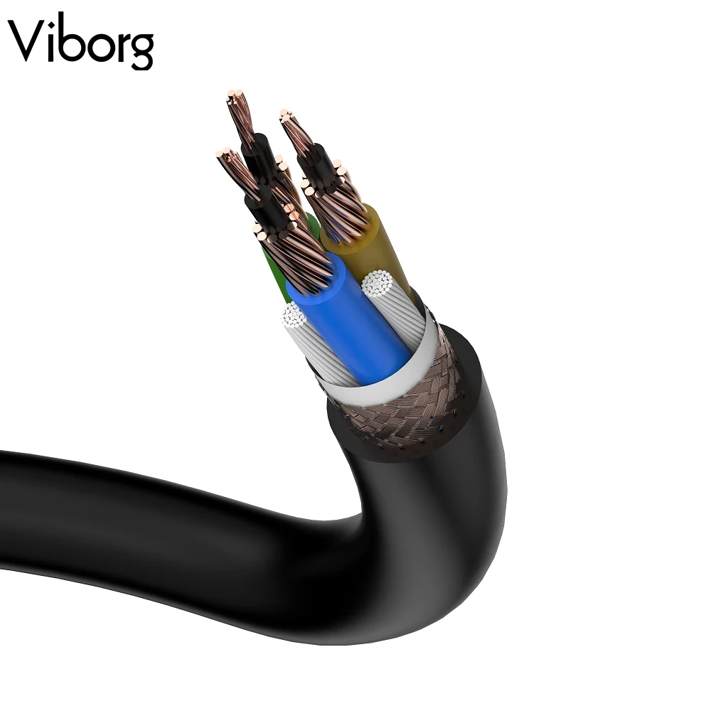 1m/3.28ft Viborg VP1008 High Purity Oxygen Free Ultra Copper Conductor 5.5SQMM Power Cable multi conductor power wire cable