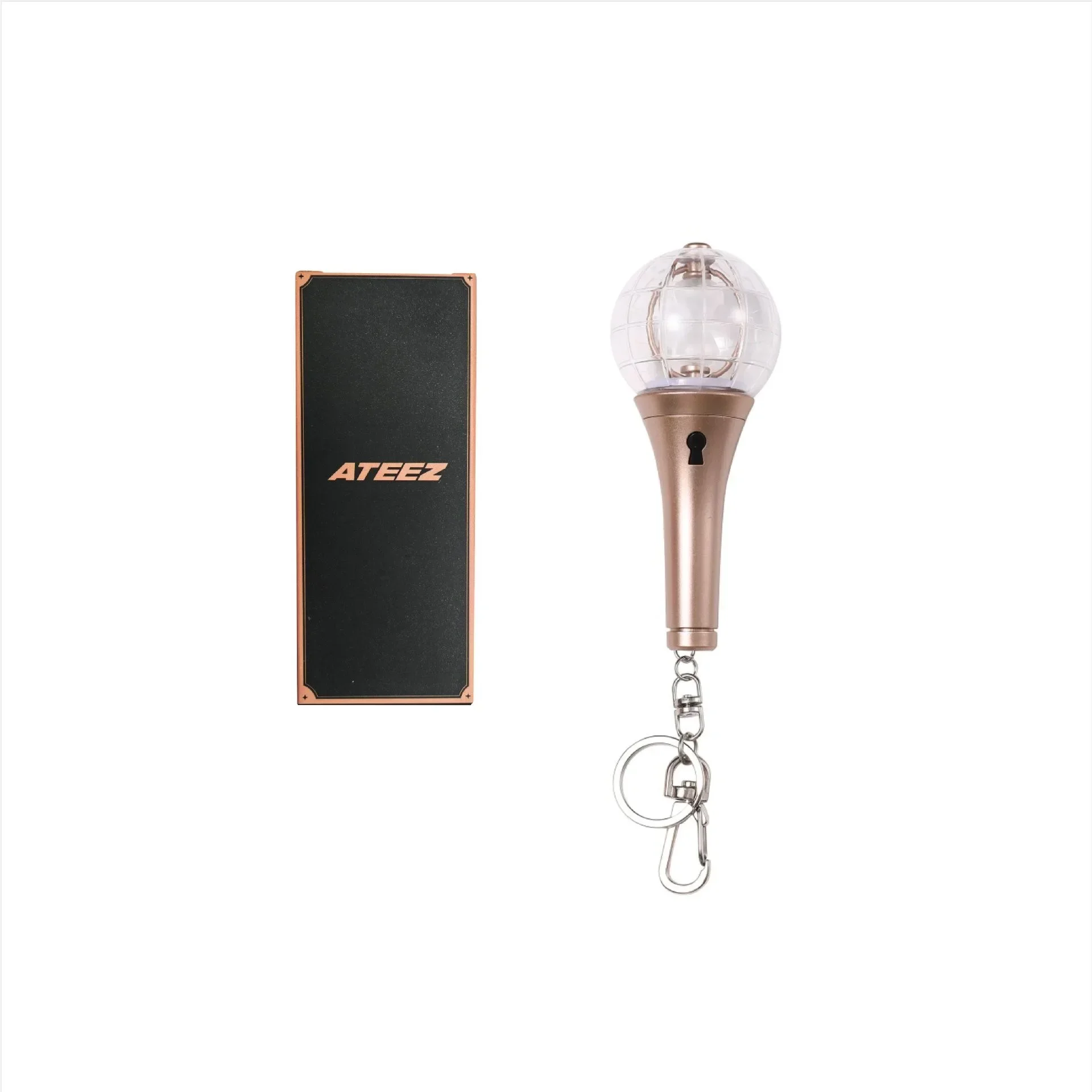 Mini Kpop Ateezed Ver.2 Lightstick Keychain Globe Light Stick قلادة اللعب