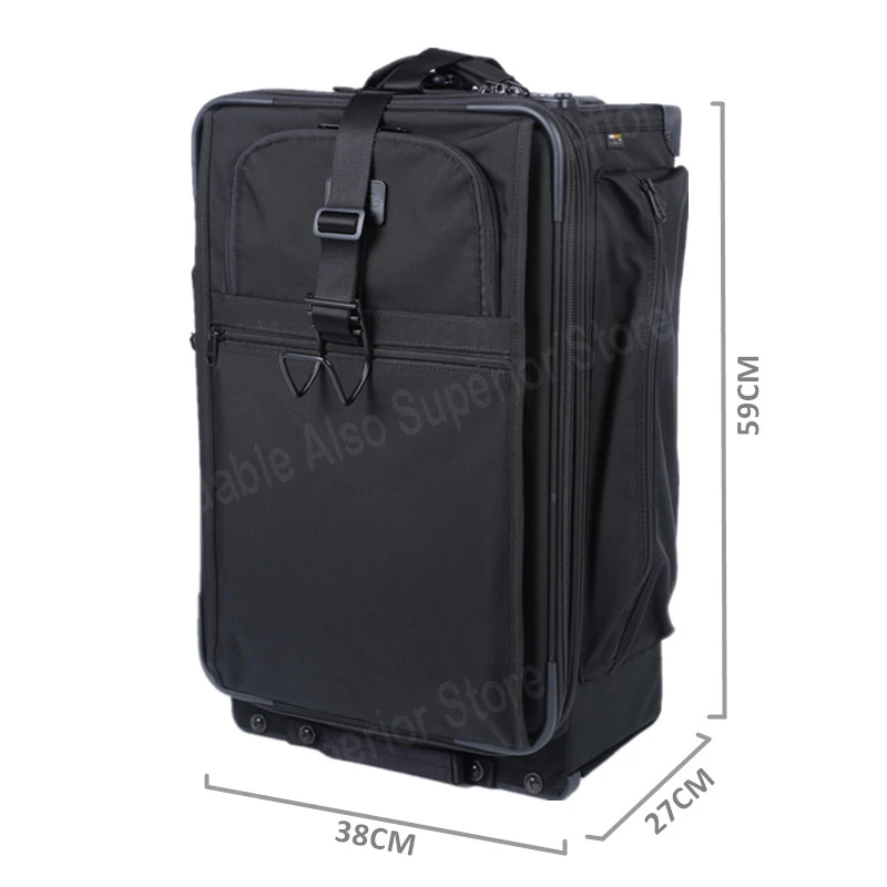 Pilot Overnight Trolley Case 24 inch Aluminum Frame Travel Bag Large Capacity Waterproof Suitcase Laptop