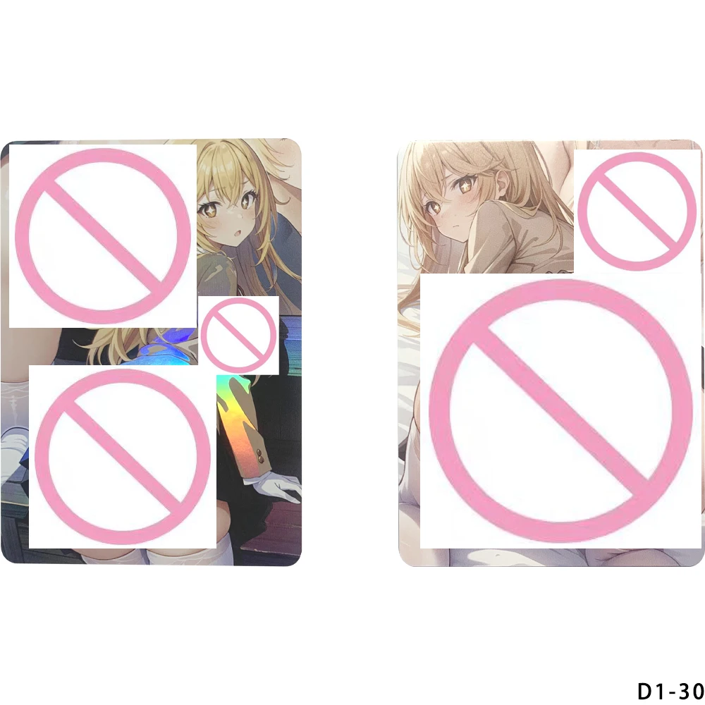 New Waifu Sexy Nude Collection Cards Yae Miko Lillie Naked Collection Cards Big Breasted Girl Refractive Color Flash Gifts