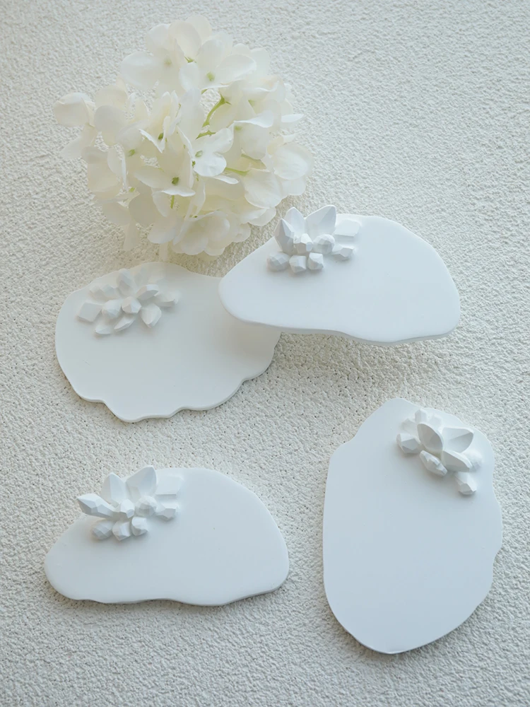 Jewelry display rack, white gypsum jewelry tray, ring holder, jewelry earrings display, shooting props, creative ornaments