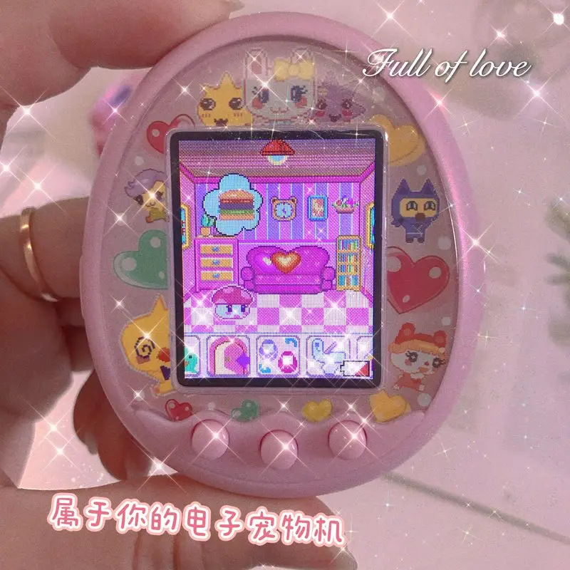 Color Screen Virtual Electronic Pet Raising Game Console Interactive Friendship Handheld Toy For Girls Birthday Xmas Present