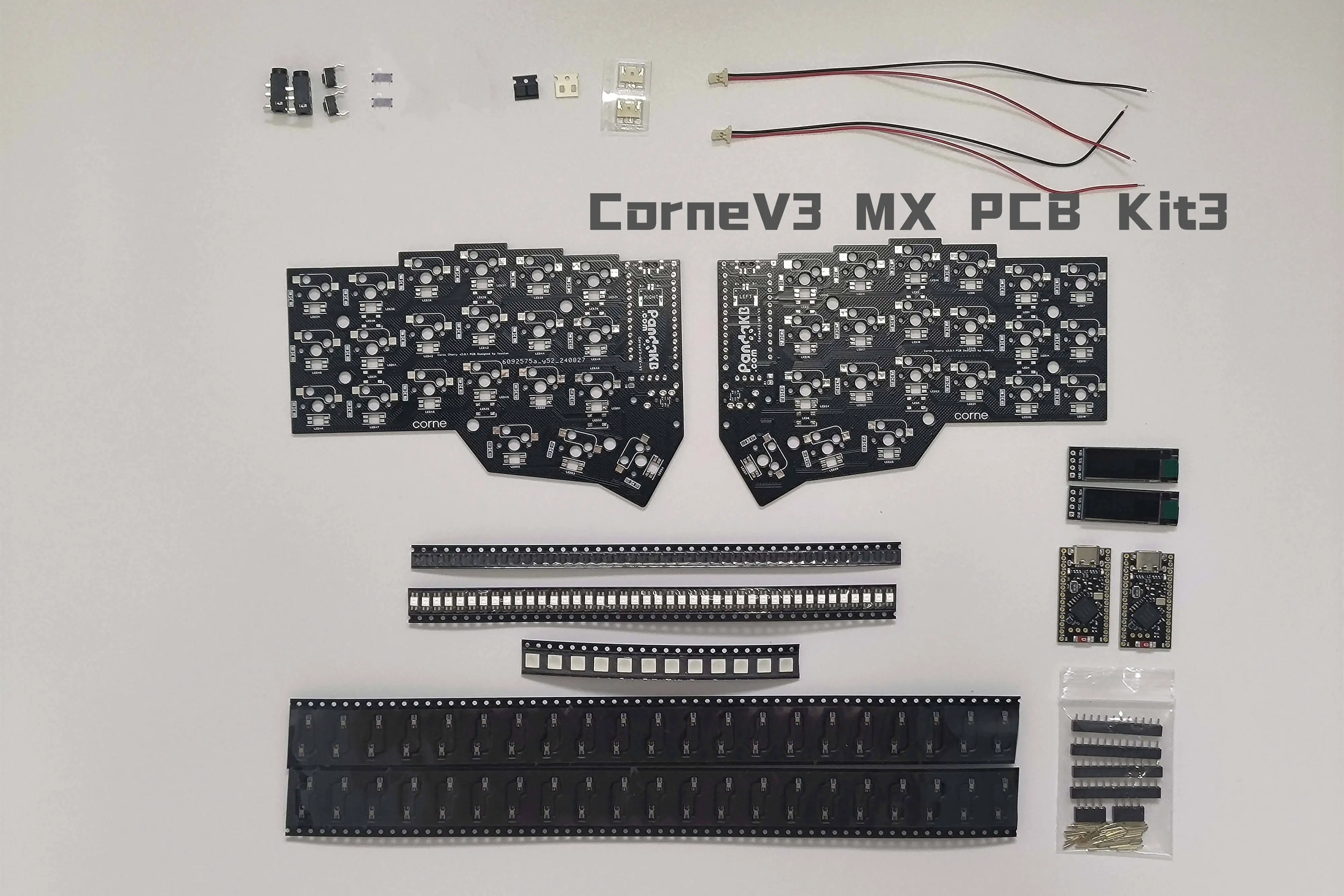 Imagem -05 - Corne Split Teclado Pcb Kit Personalizado Esd Wired ou Wireless Cereja v3 Pcb Não Prebuild Crkbd Ergo