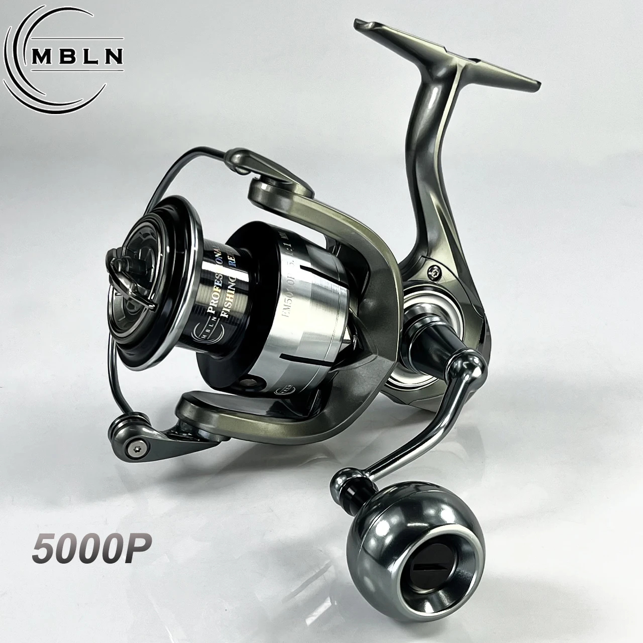 1 STÜCK MBLN Metall-Langguss-Spinnrolle, Vollmetallgehäuse, Aluminiumspule, symmetrischer Metallrotor, Metallgriffknopf – Detail 6